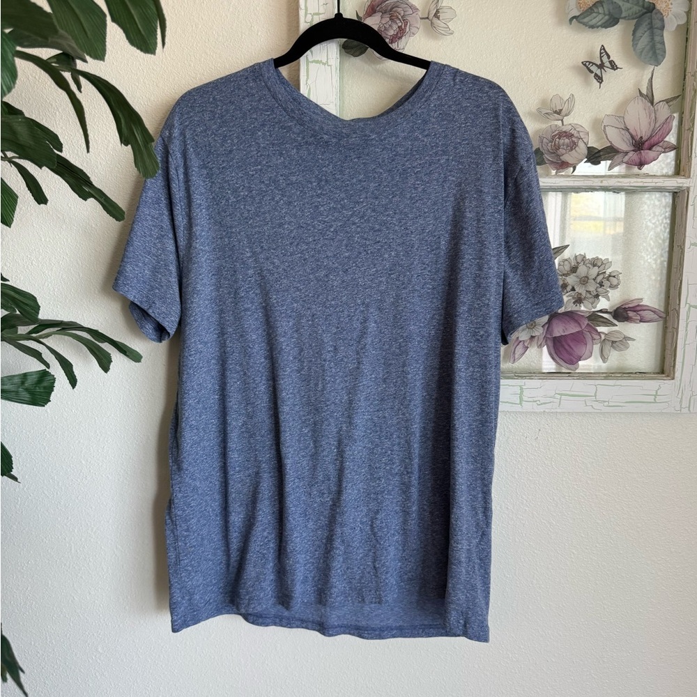 H&M Men's Short Sleeve Crew Tee in Heather Blue Size XL